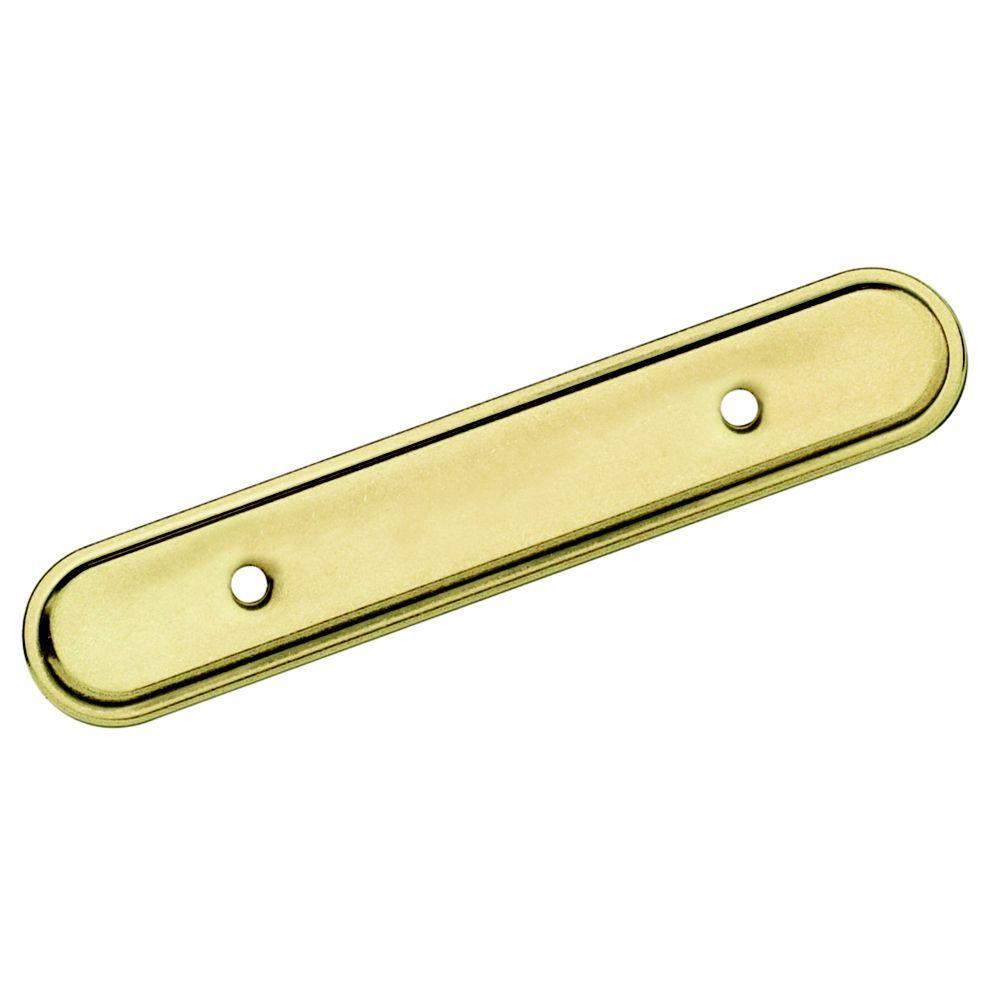 Amerock 3 In Center Burnished Brass Pull Backplate Bp3426bb The