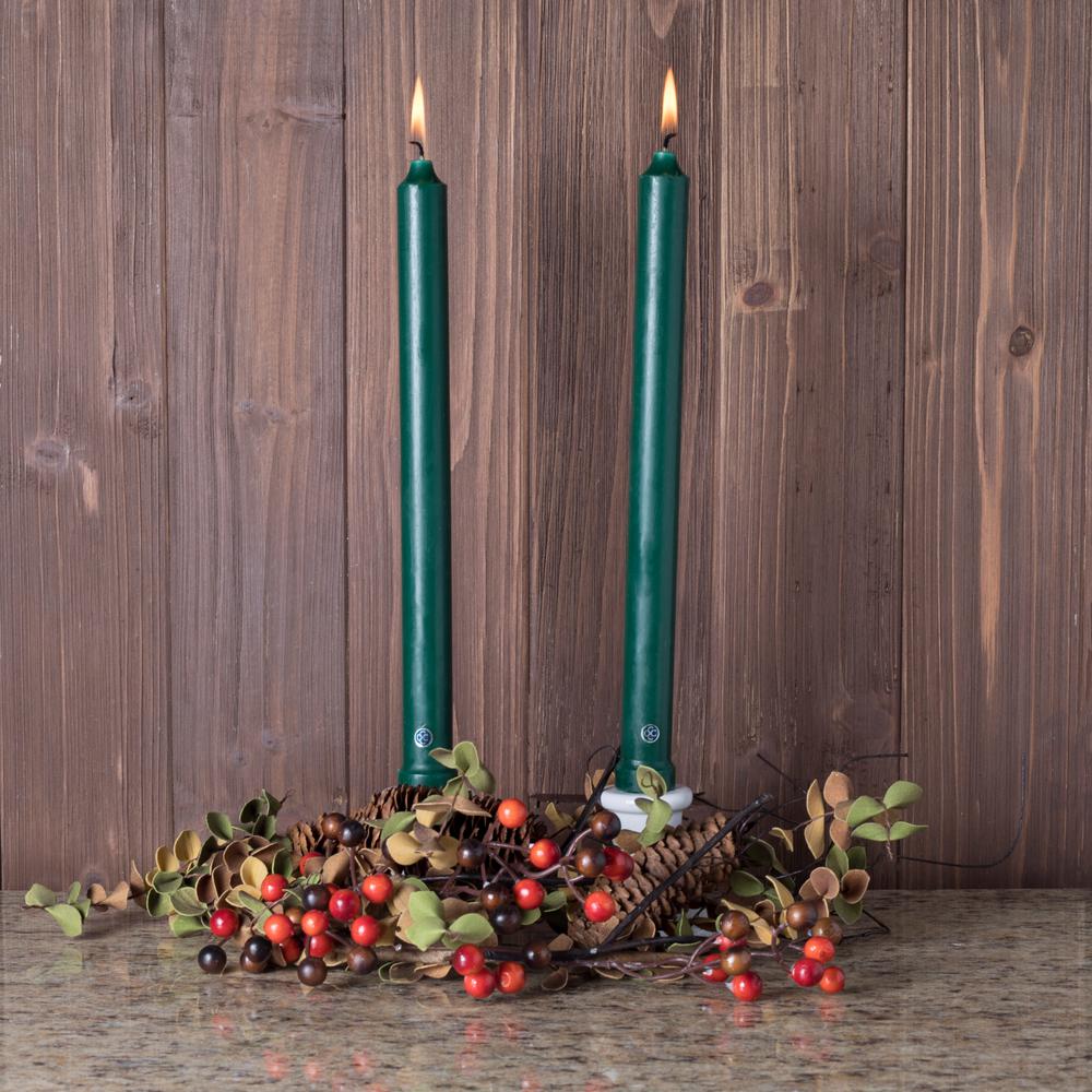 Colonial Candle Evergreen 3 in. x 4 in. Unscented Pillar Candles (Set