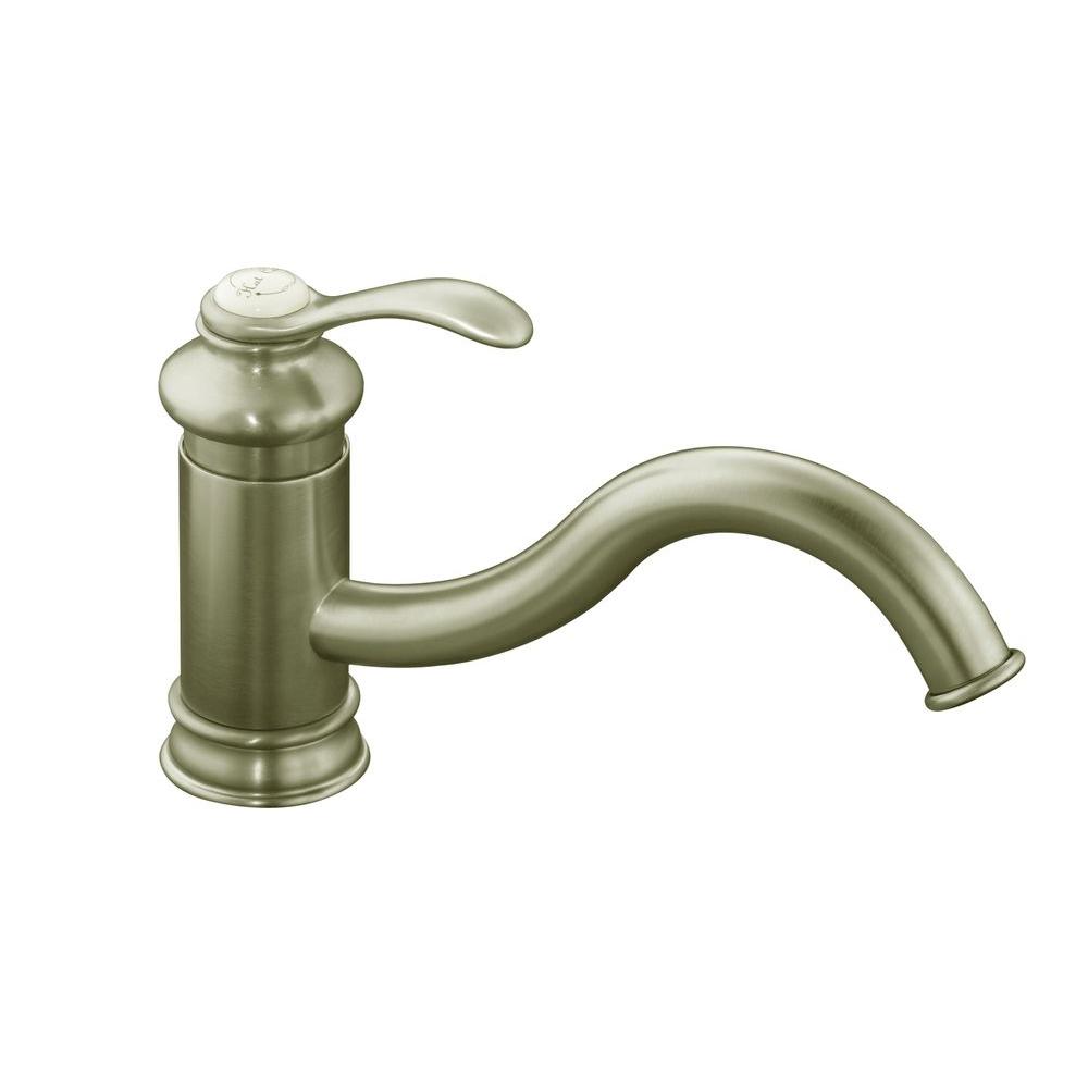 Kohler Fairfax Single Hole Handle Low Arc Kitchen Faucet In Vibrant Brushed Nickel