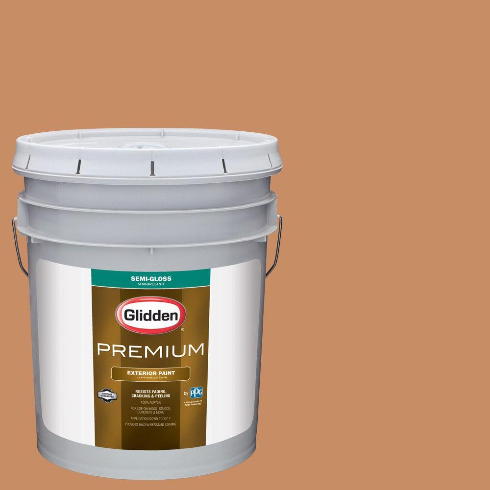 Glidden Premium 5 Gal Hdgo25 Saddle Tan Semi Gloss Latex Exterior Hdgo25 Saddle Tan Semi Gloss Latex Exterior Paint