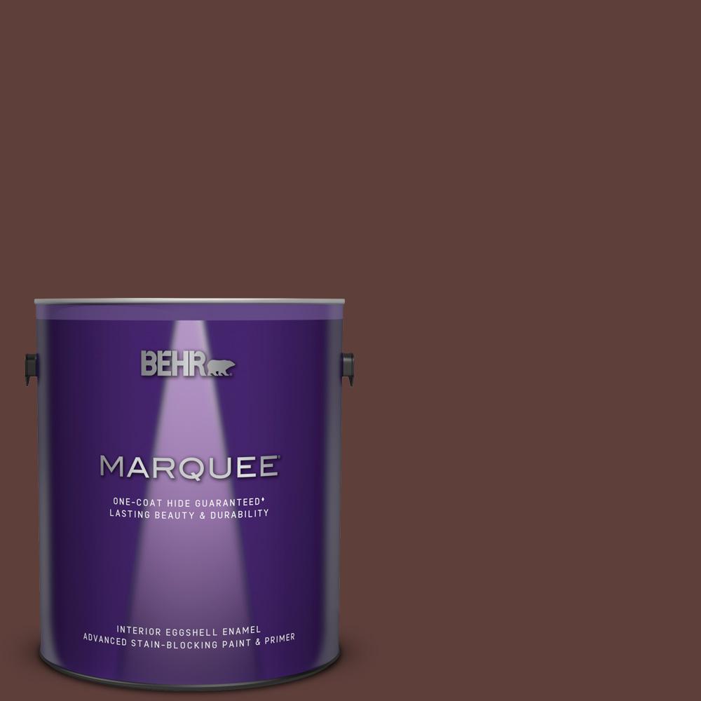 Behr Marquee 1 Gal Pmd 62 Black Plum Eggs Enamel Interior Paint And Primer In One