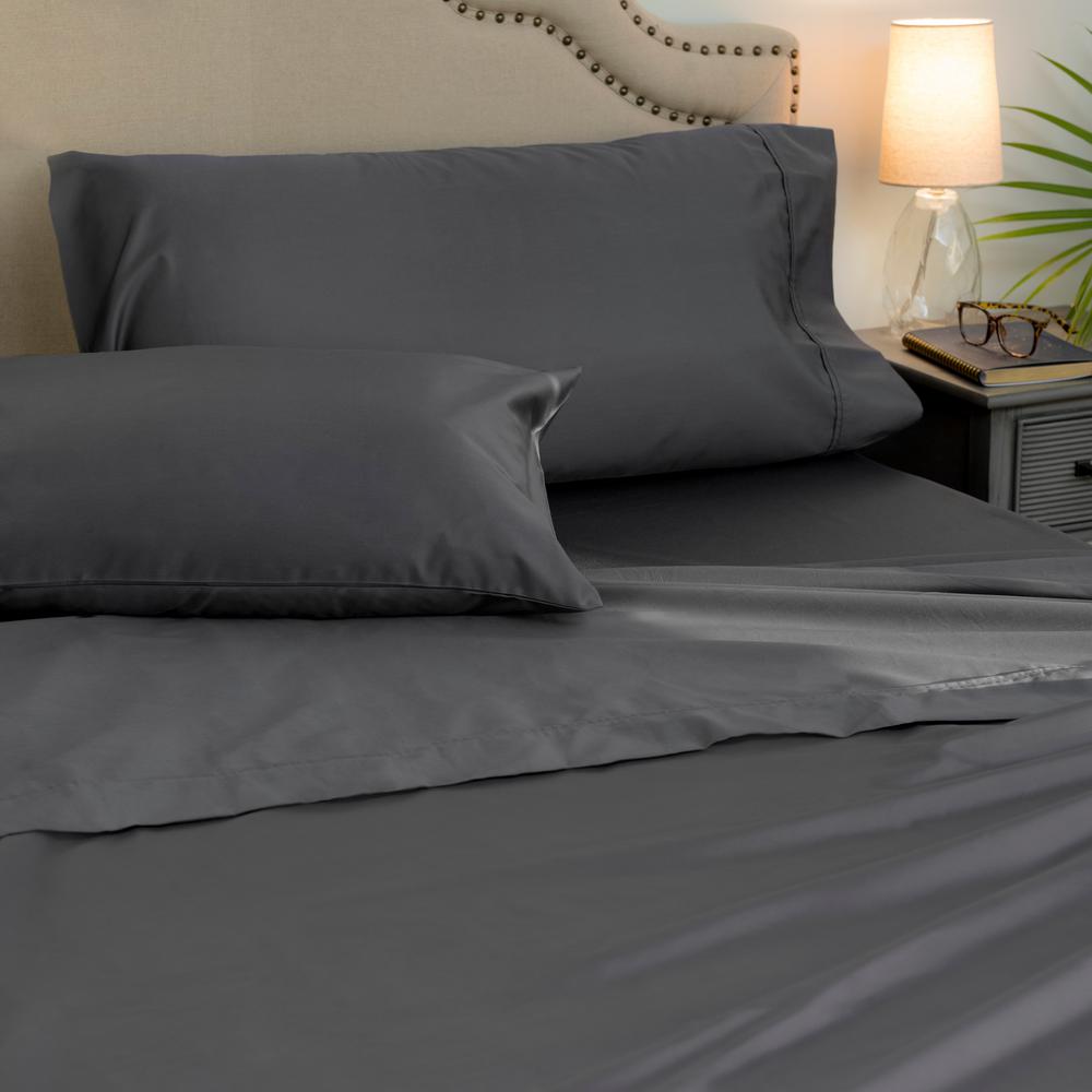 4 Piece Platinum 1000 Thread Count Cotton Poly King Sheet Set Ehda