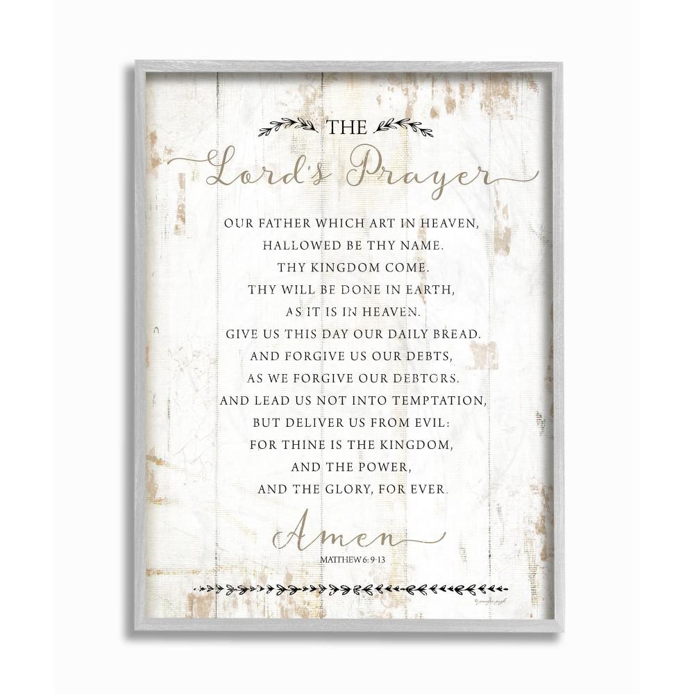 The Stupell Home Decor Collection 11 In X 14 In The Lords Prayer Our Father Rustic Gray Farmhouse Rustic Framed Wall Art By Jennifer Pugh Ewp 166 Gff 11x14 The Home Depot