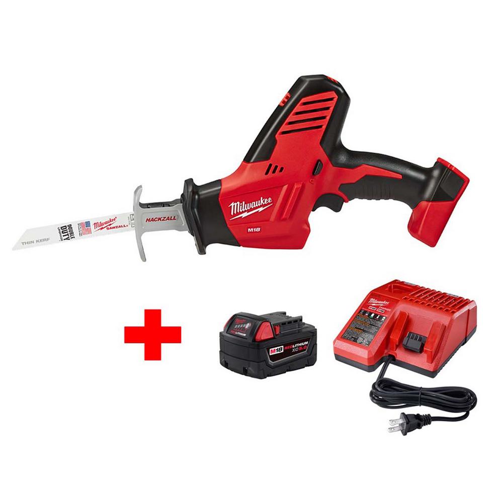 Milwaukee M18 18Volt LithiumIon Cordless Hackzall Reciprocating Saw W