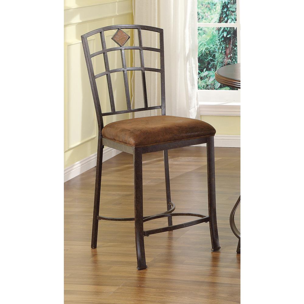 Acme Furniture Tavio 24 In Black Gold Brush Cushioned Bar Stool Acme Furniture Tavio 24 In Black Gold Brush Cushioned Bar Stool Set Of 2 96062 The Home Depot