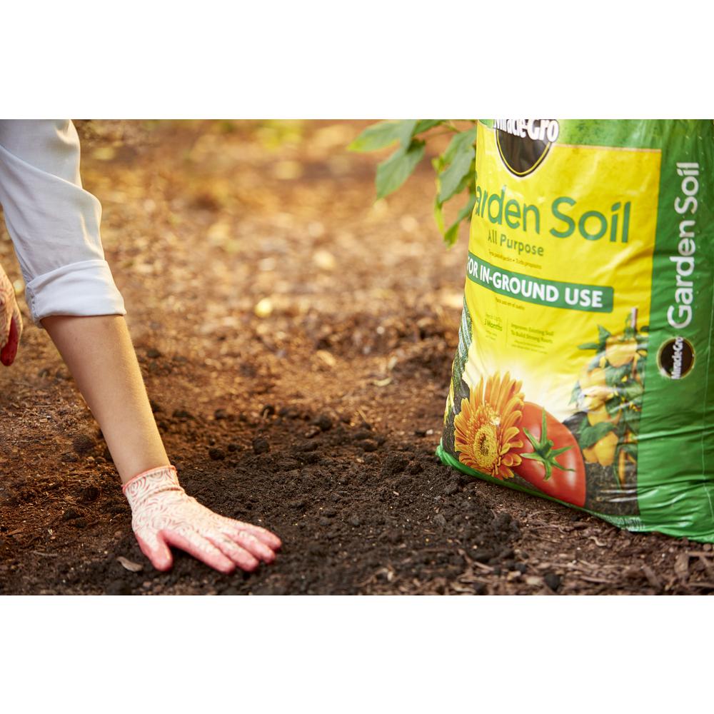 Miracle Gro Garden Soil All Purpose For In Ground Use 0 75 Cu Ft The Home Depot