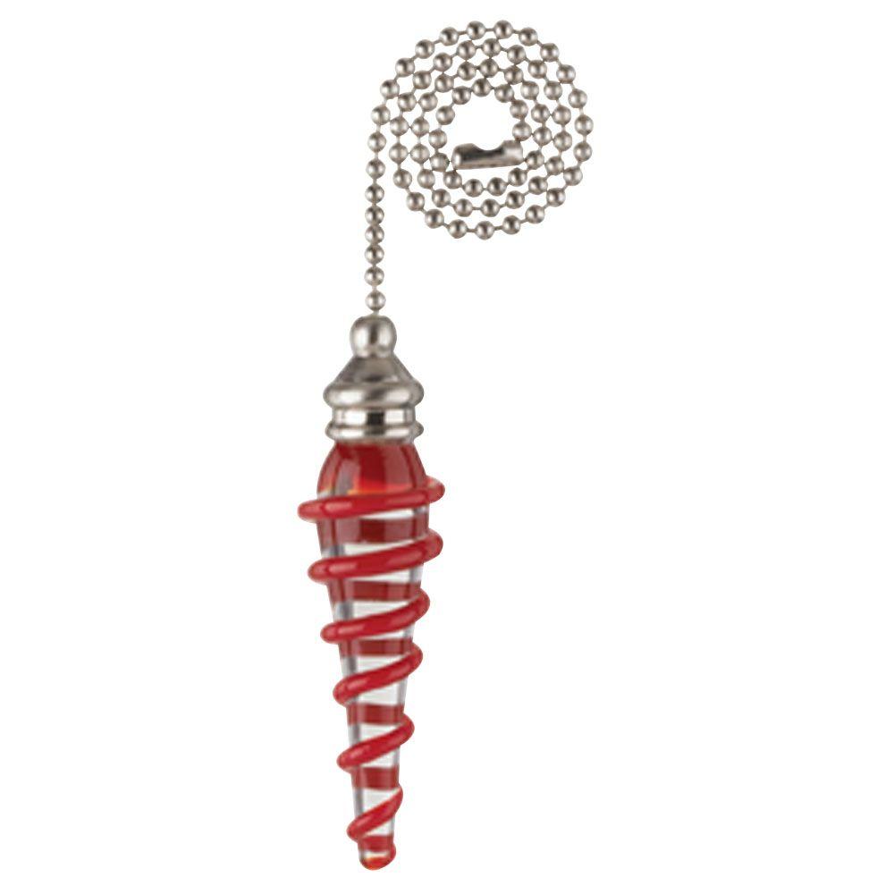 Westinghouse Red Spiral Glass Pull Chain 7763000 The Home Depot