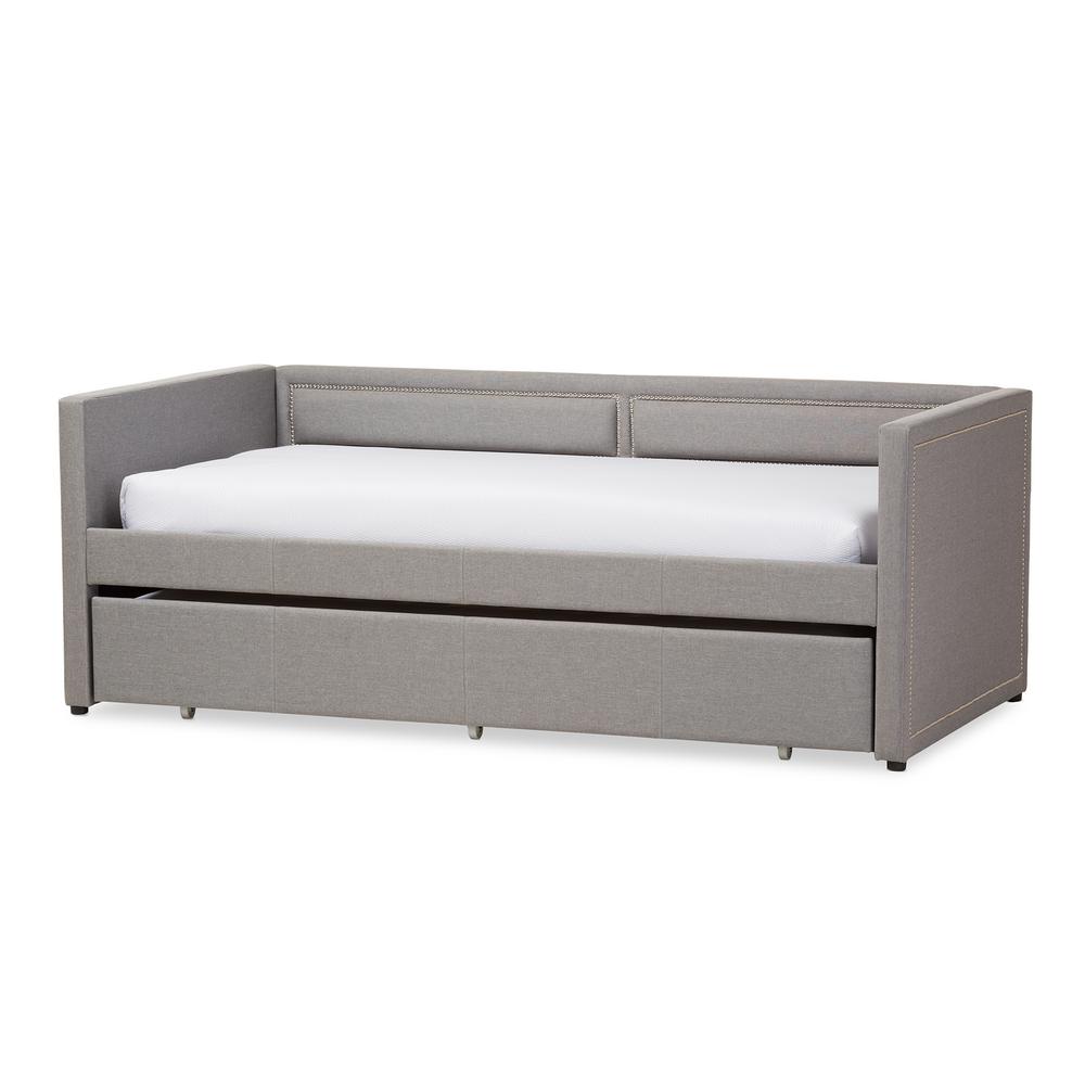 Baxton Studio Raymond Contemporary Gray Fabric Upholstered Twin Size Baxton Studio Raymond Contemporary Gray Fabric Upholstered Twin Size Daybed