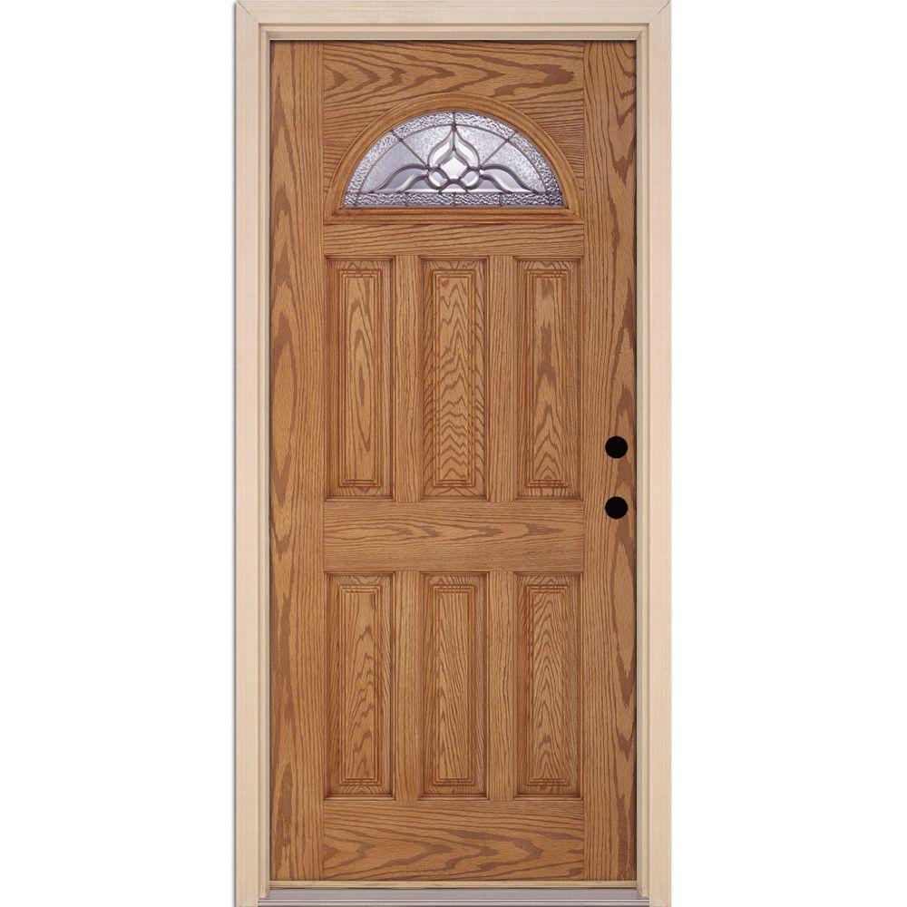 Feather River Doors In X In Lakewood Zinc Fan Lite