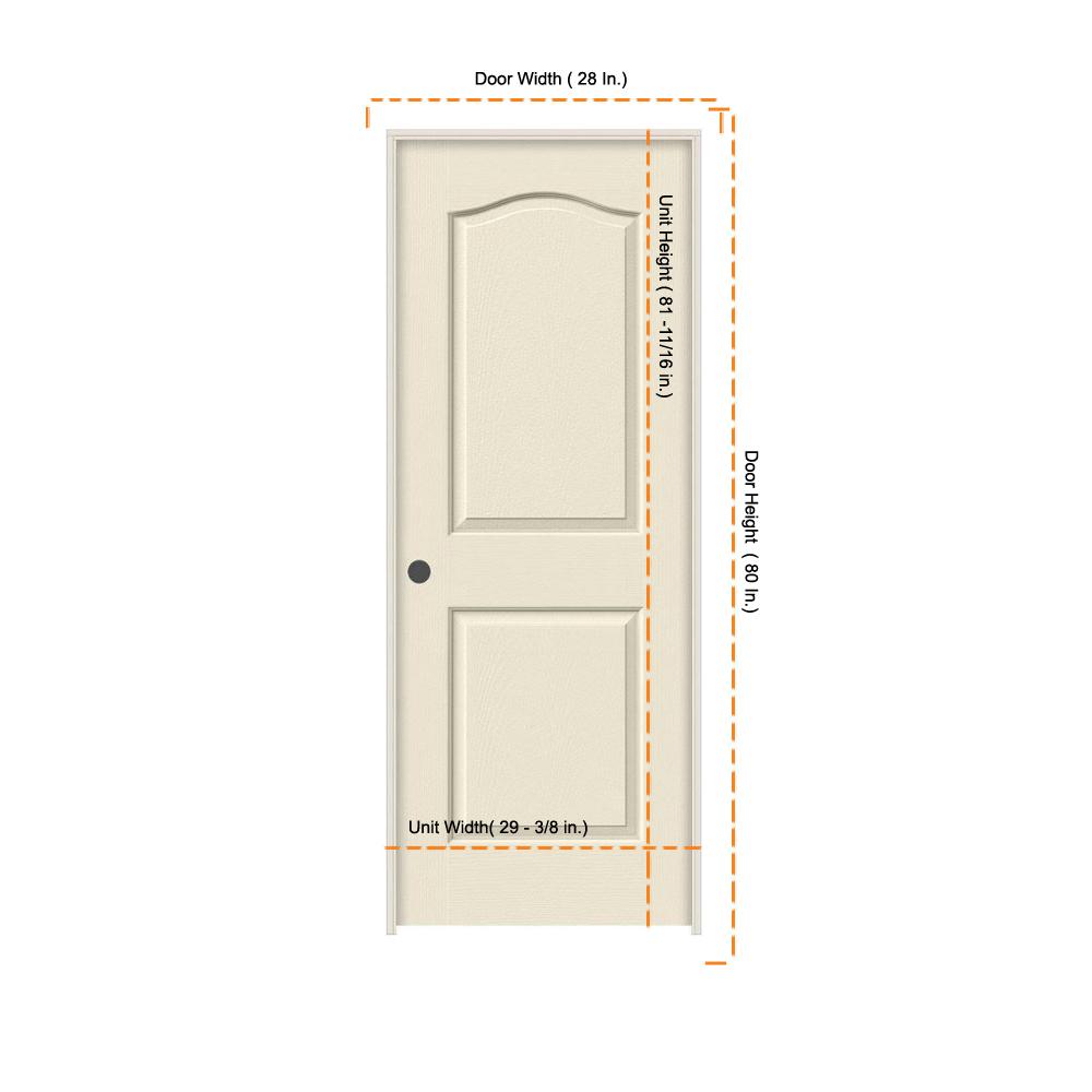Jeld Wen 28 In X 80 In Camden Primed Right Hand Textured Solid