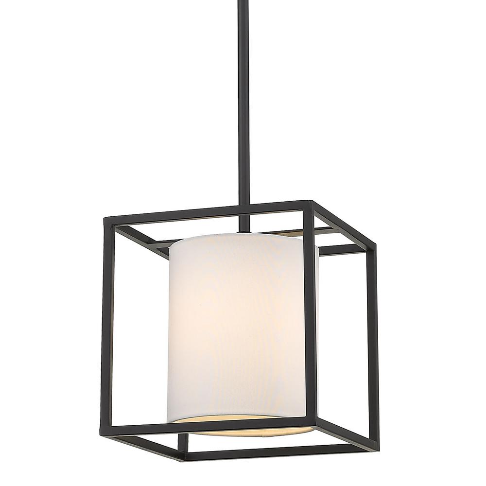 Golden Lighting Manhattan Mini Pendant In Matte Black