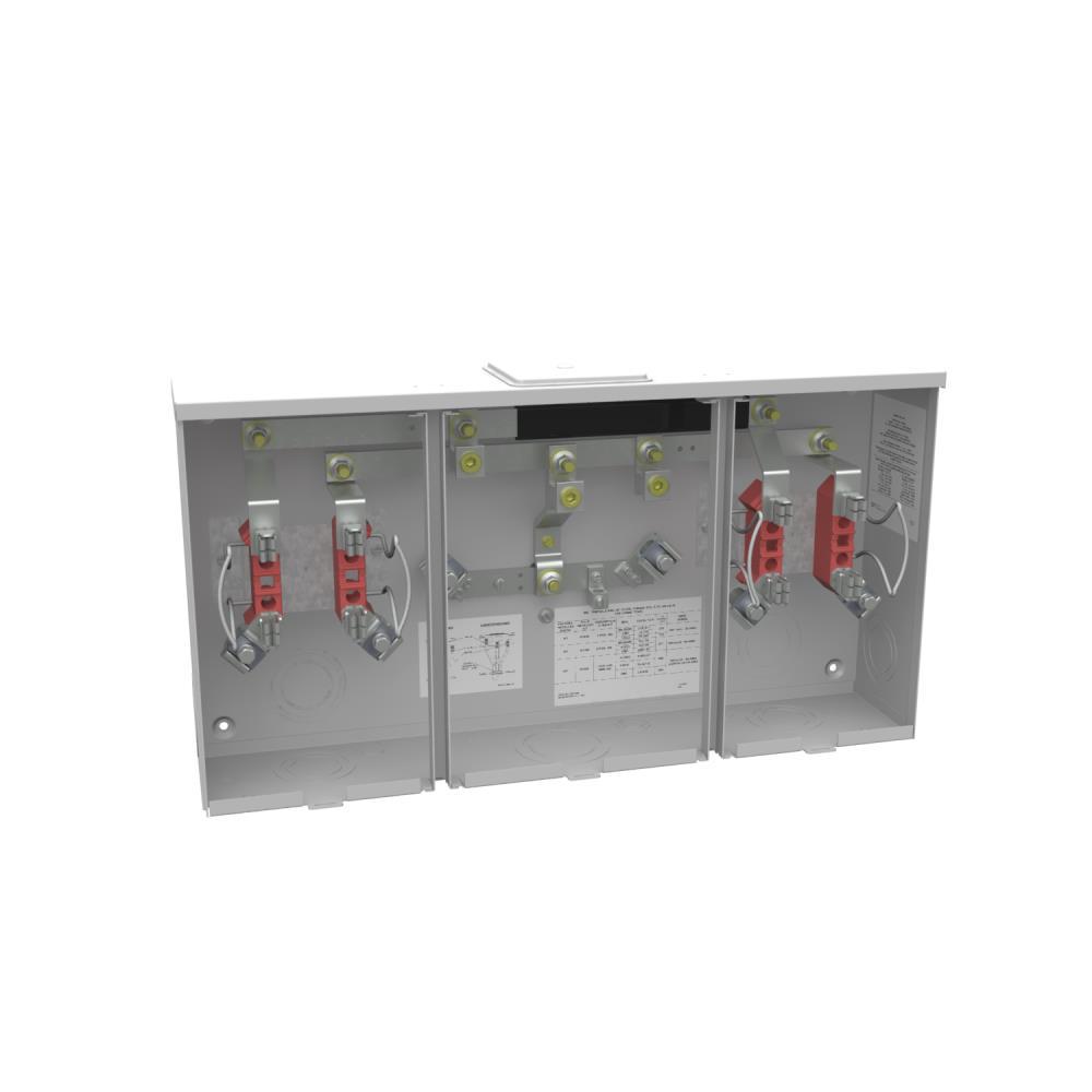 2 meter sockets metering \u0026 temporary power the home depot Meter Socket Wiring Diagram 200 amp 4 terminal ringless overhead underground center wireway 2 position gang socket