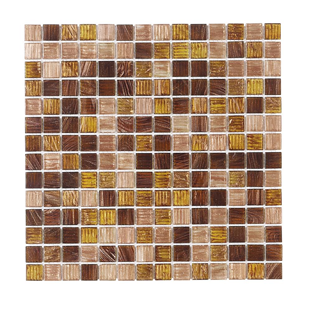 Backsplash Yellow Mosaic Tile The Home Depot Verona 12 In X 4 Mm Gl Mosaic Wall Tile