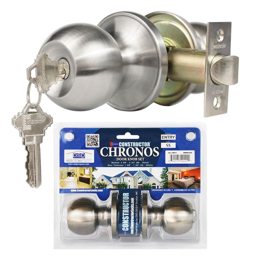 Constructor Stainless Steel Finish Entry Door Knob SetCONCHRSSET The Home Depot