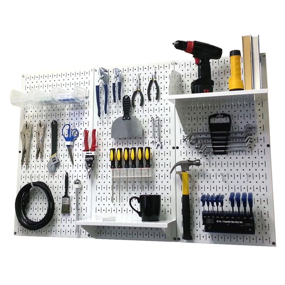 Wall Control 32 in. x 48 in. Metal Pegboard Standard Tool Storage Kit