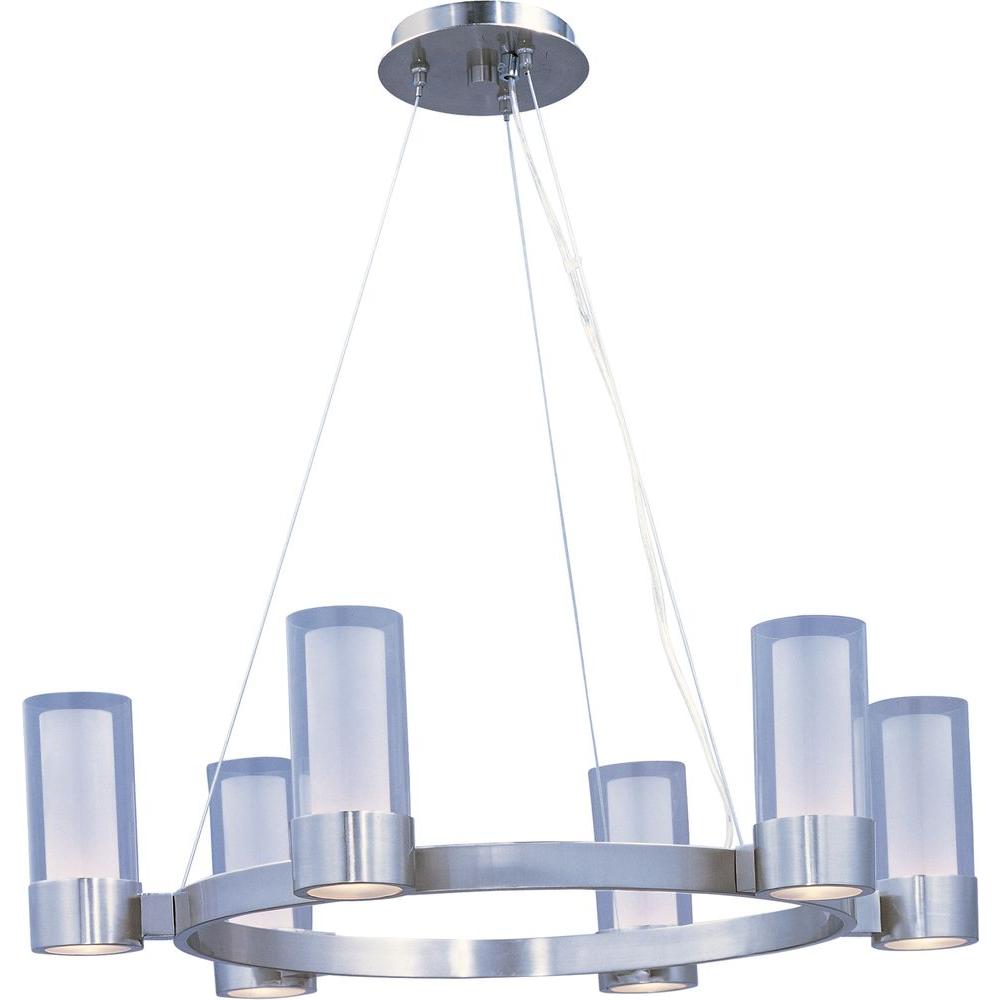 Titan Lighting Refraction 6Light Polished Chrome Ceiling Mount ChandelierTN7095 The Home Depot