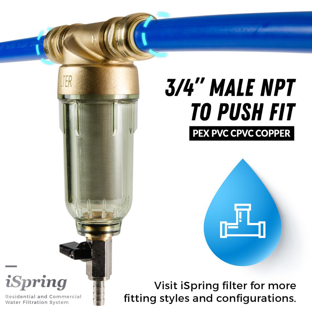 Spin Down Sediment Water Filter Pre-Filter Reusable 20 GPM 3//4 in FNPT+SS Filter
