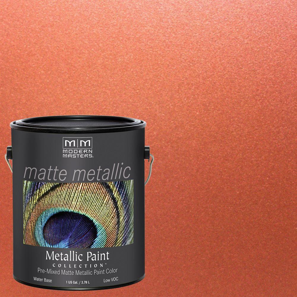 Modern Masters 1 Gal Copper Water Based Matte Metallic Interior Copper Water Based Matte Metallic Interior Paint Mm195gal The Home Depot