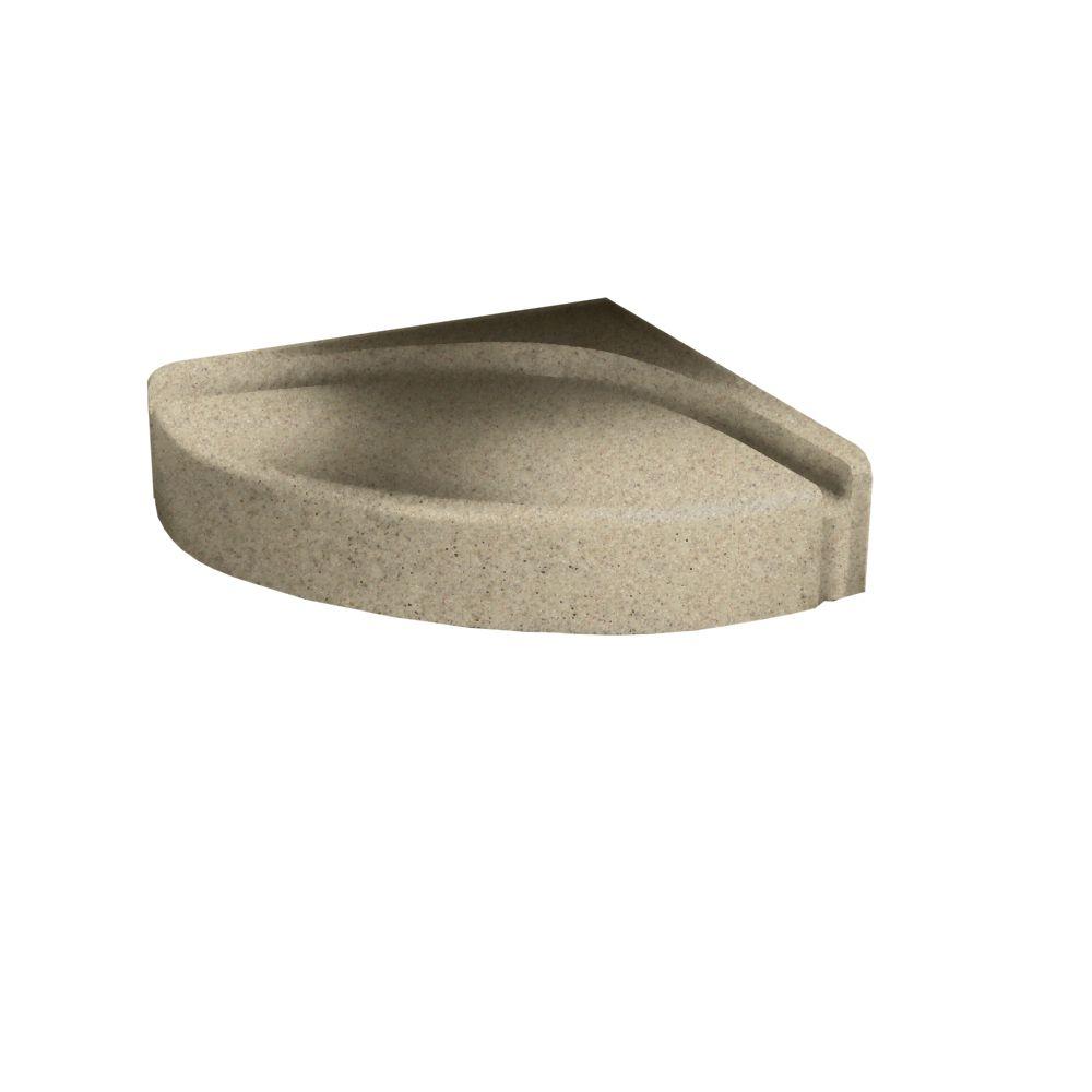Swanstone Solid Surface CornerMount Shower Seat in PrairieCS1616122