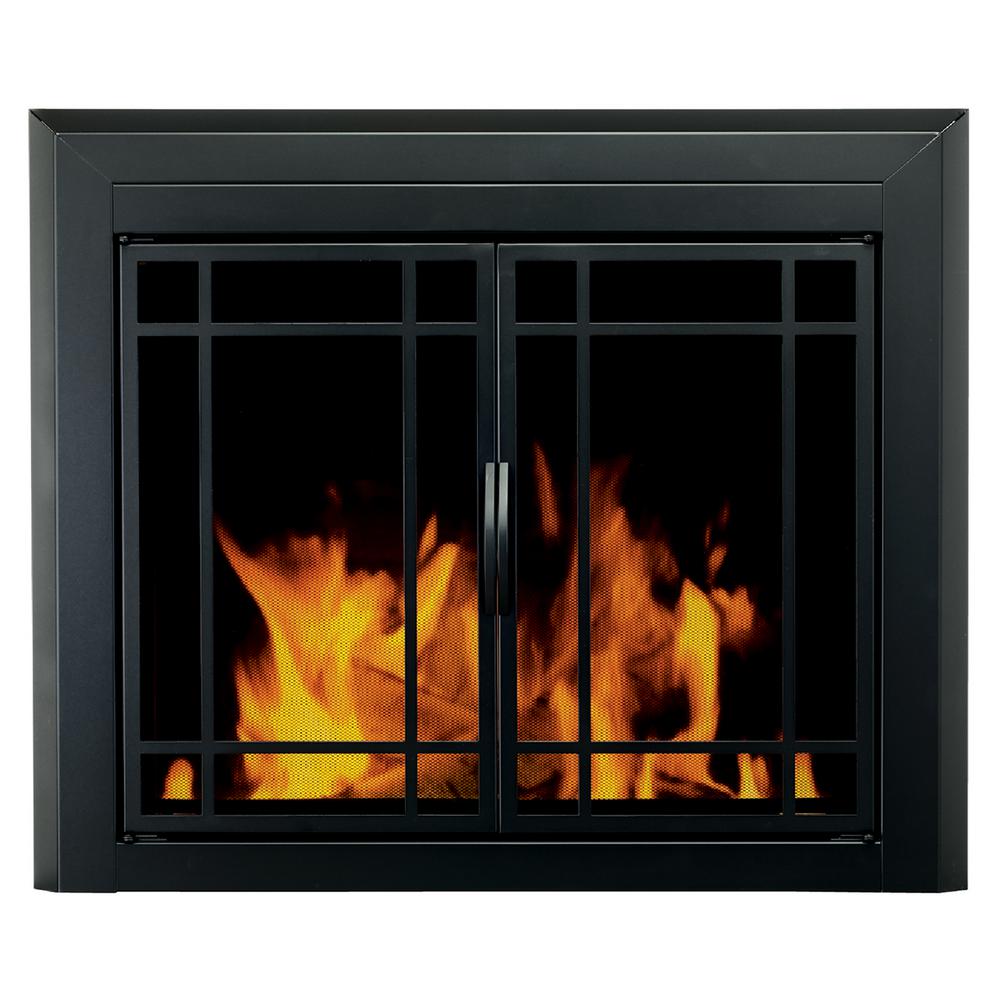 Pleasant Hearth Easton Large Glass Fireplace DoorsEA5012 The Home Depot