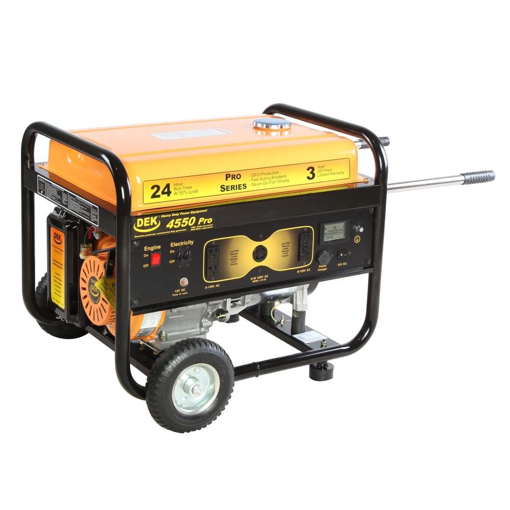 DEK Pro Series 6,000-Watt, 270cc HP, 100% Copper Alternator, 12 Gal. Gas Tank... by DEK