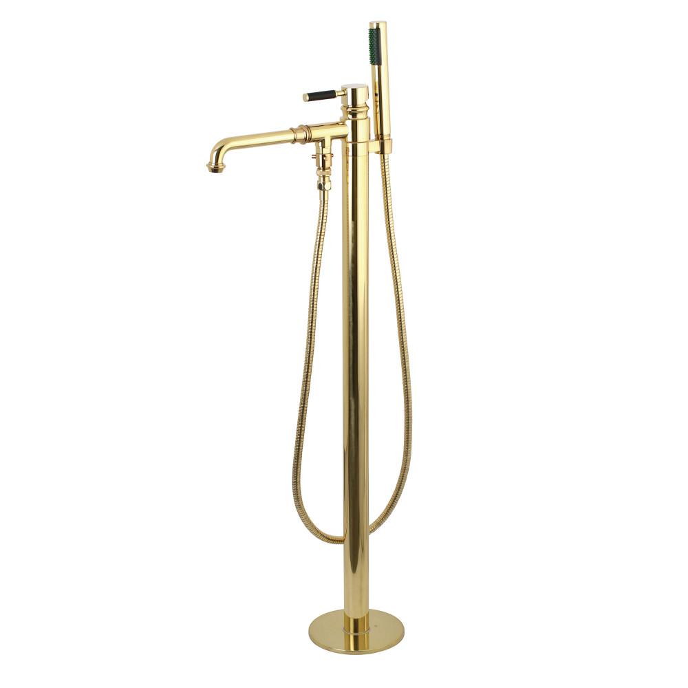 Kingston Brass Modern Single-Handle Floor Mount Roman Bath Filler with Hand... by Kingston Brass