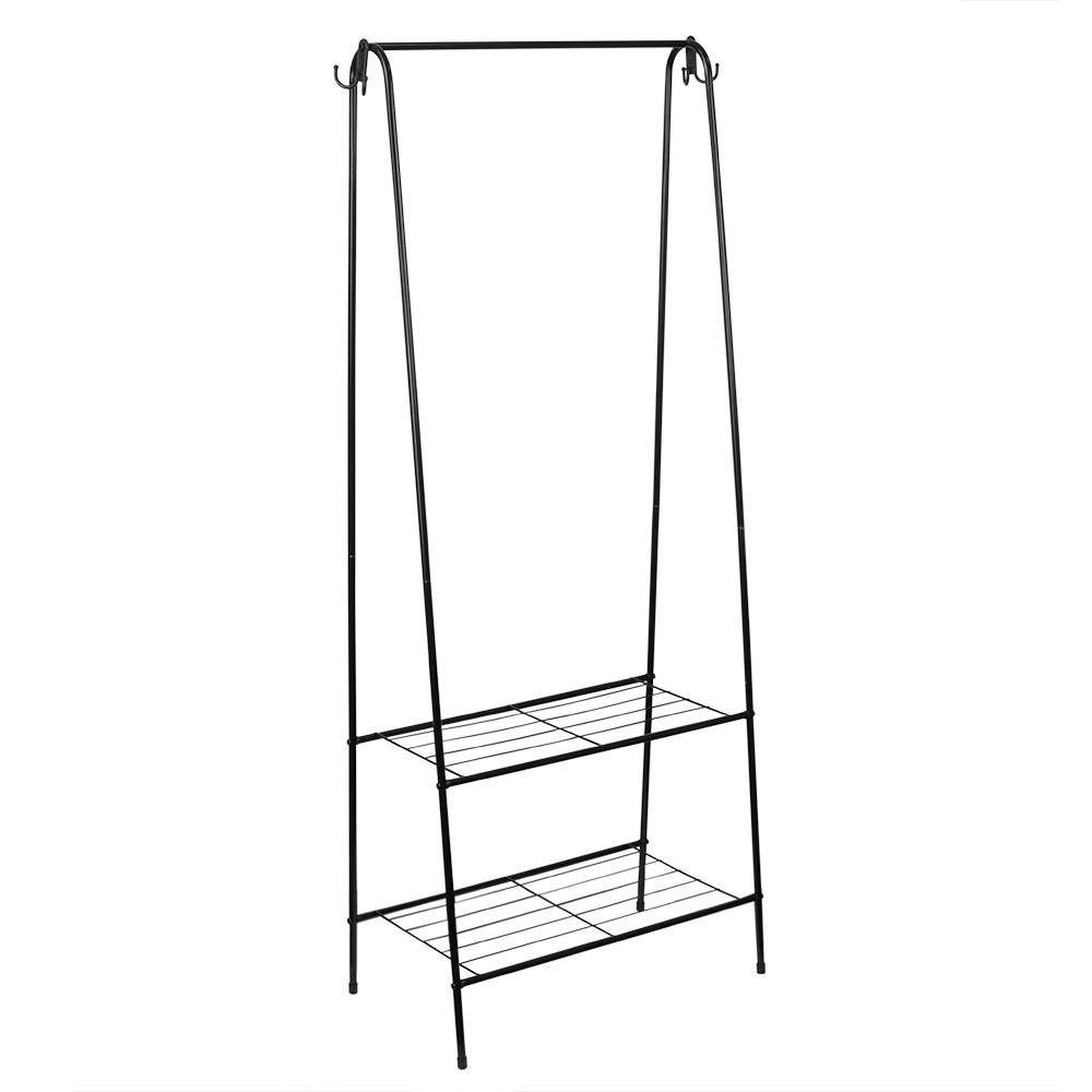 black garment rack