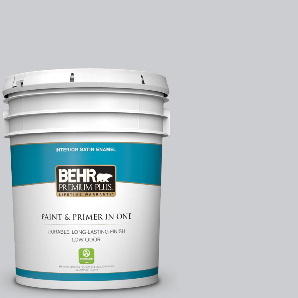 BEHR Premium Plus 5 gal. 770E2 Silver Screen color Low Odor Satin