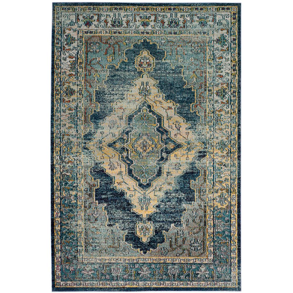 Safavieh Crystal Blue Yellow 4 Ft X 6 Area Rug Crs500m - 4 Ft By 12 Rug Safavieh Crystal Blue Yellow 4 Ft X 6 Area Rug Crs500m - 4 Ft By 12 Rug