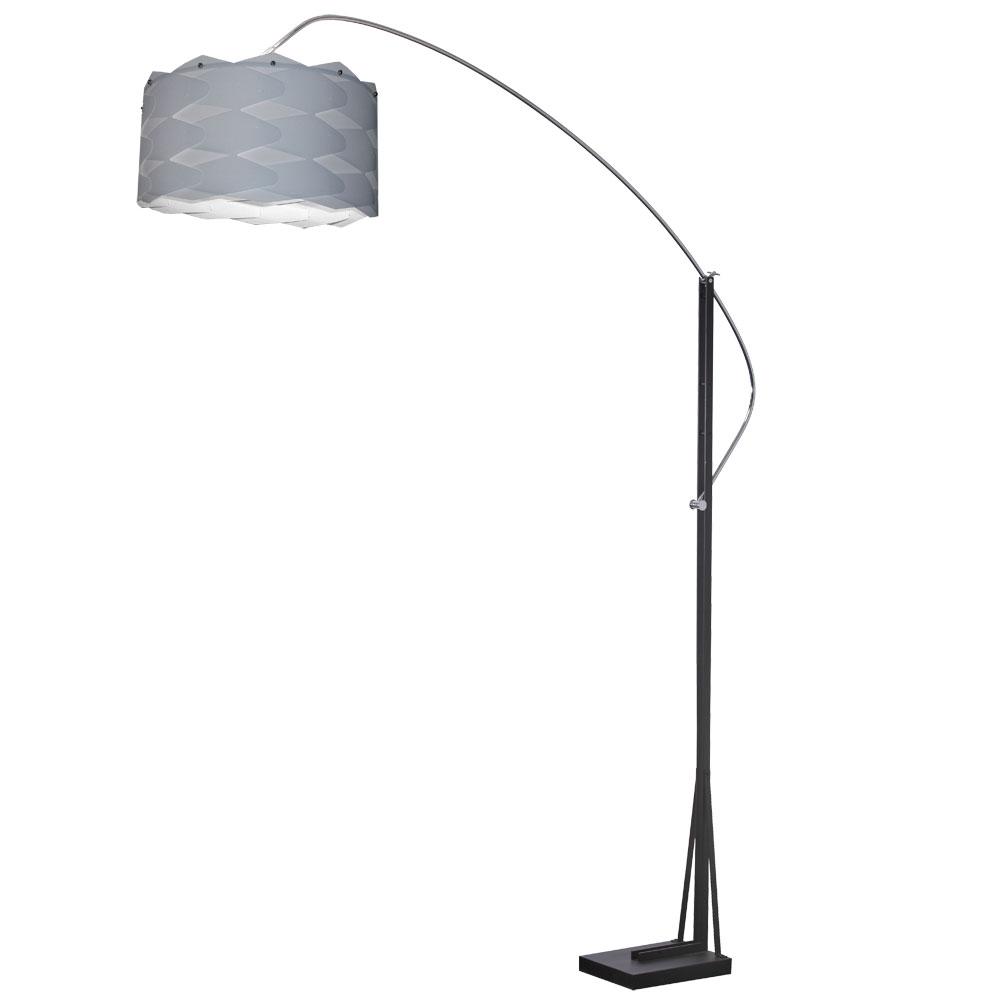 Filament Design 83 In Polished Chrome Floor Lamp With Silver Shade Polished Chrome Floor Lamp With Silver Shade
