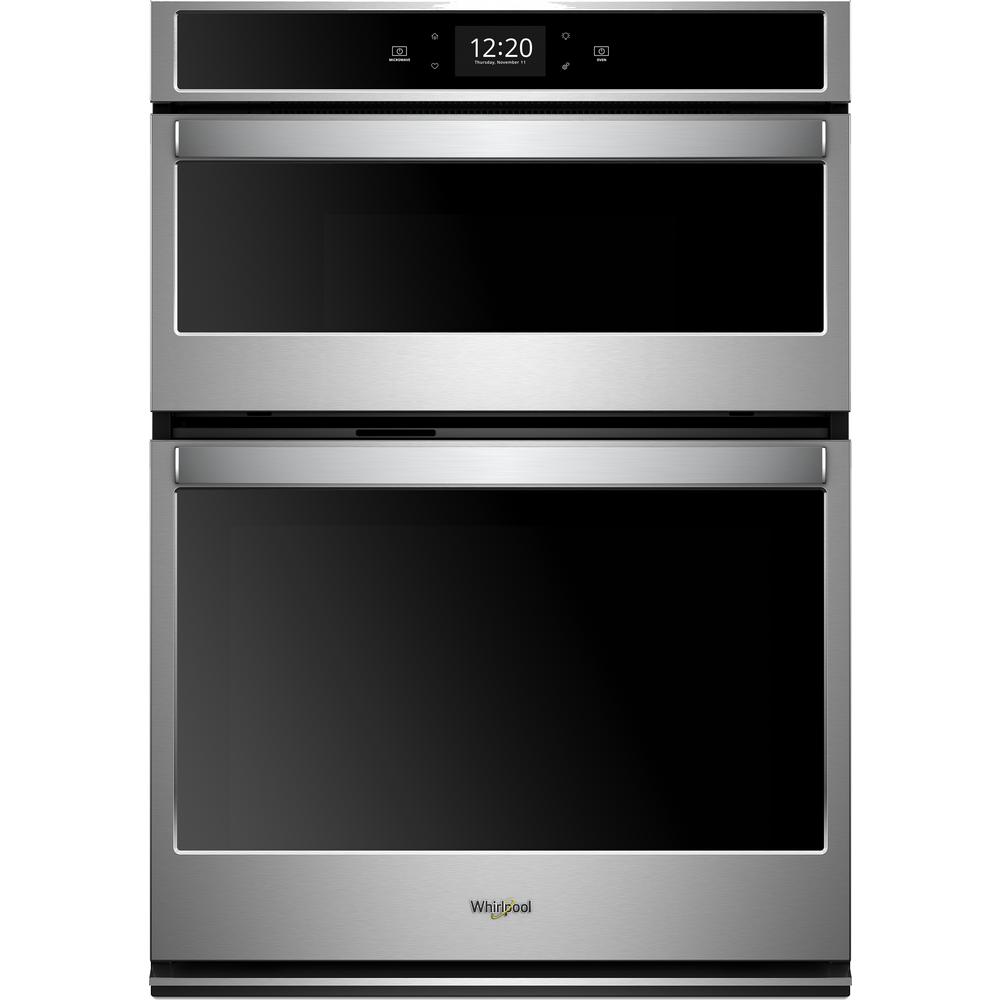 Whirlpool 30 In Smart Combination Wall Oven With Touchscreen Black On Stainless Steel Whirlpool 30 In Smart Combination Wall Oven With Touchscreen Black On Stainless Steel