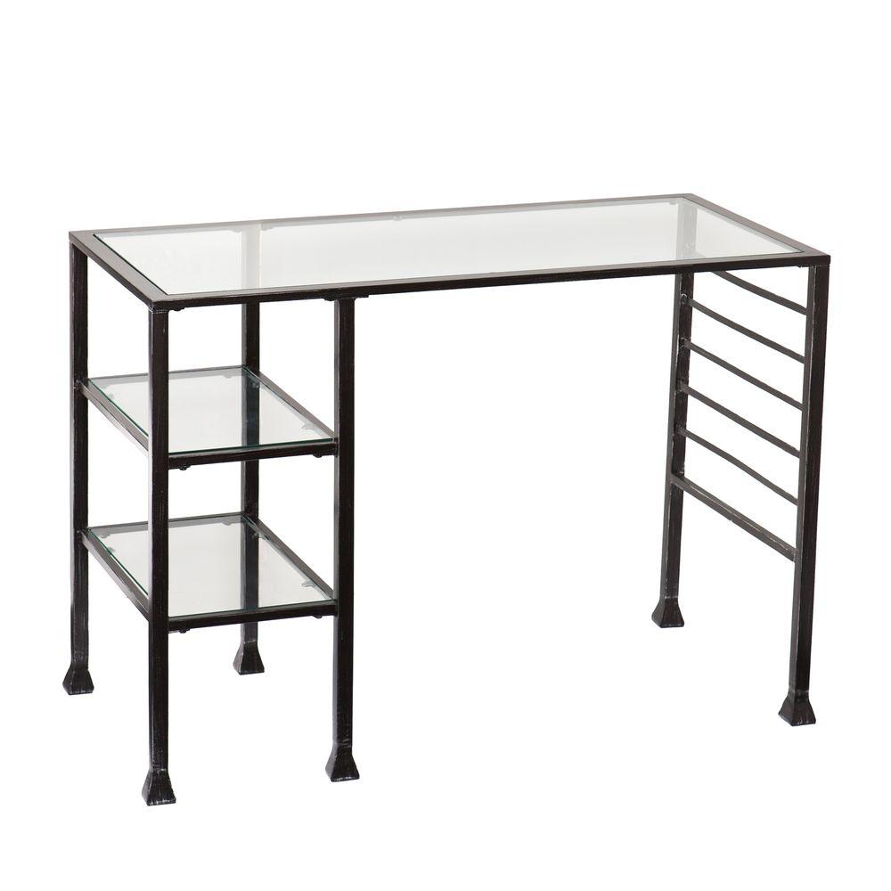 Southern Enterprises Black Finish With Silver Distressing And Southern Enterprises Black Finish With