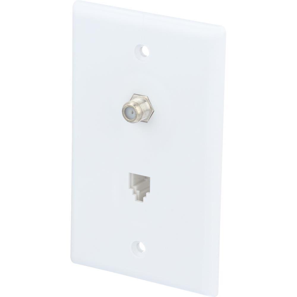 Zenith Flush Mount Cable Wall Jack, WhiteVW6ERG6W