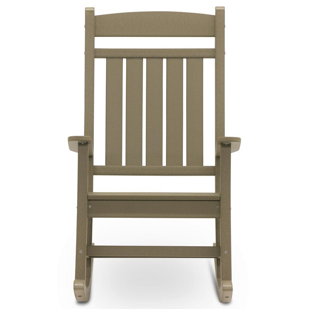 Durogreen Classic Rocker Weathered Wood Plastic Outdoor Rocking Classic Rocker Weathered Wood Plastic Outdoor Rocking Chair