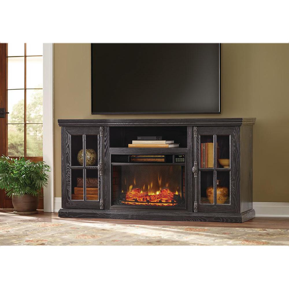 Muskoka Hudson 53 in. Freestanding Electric Fireplace TV Stand in Dark Weathered Gray370161 