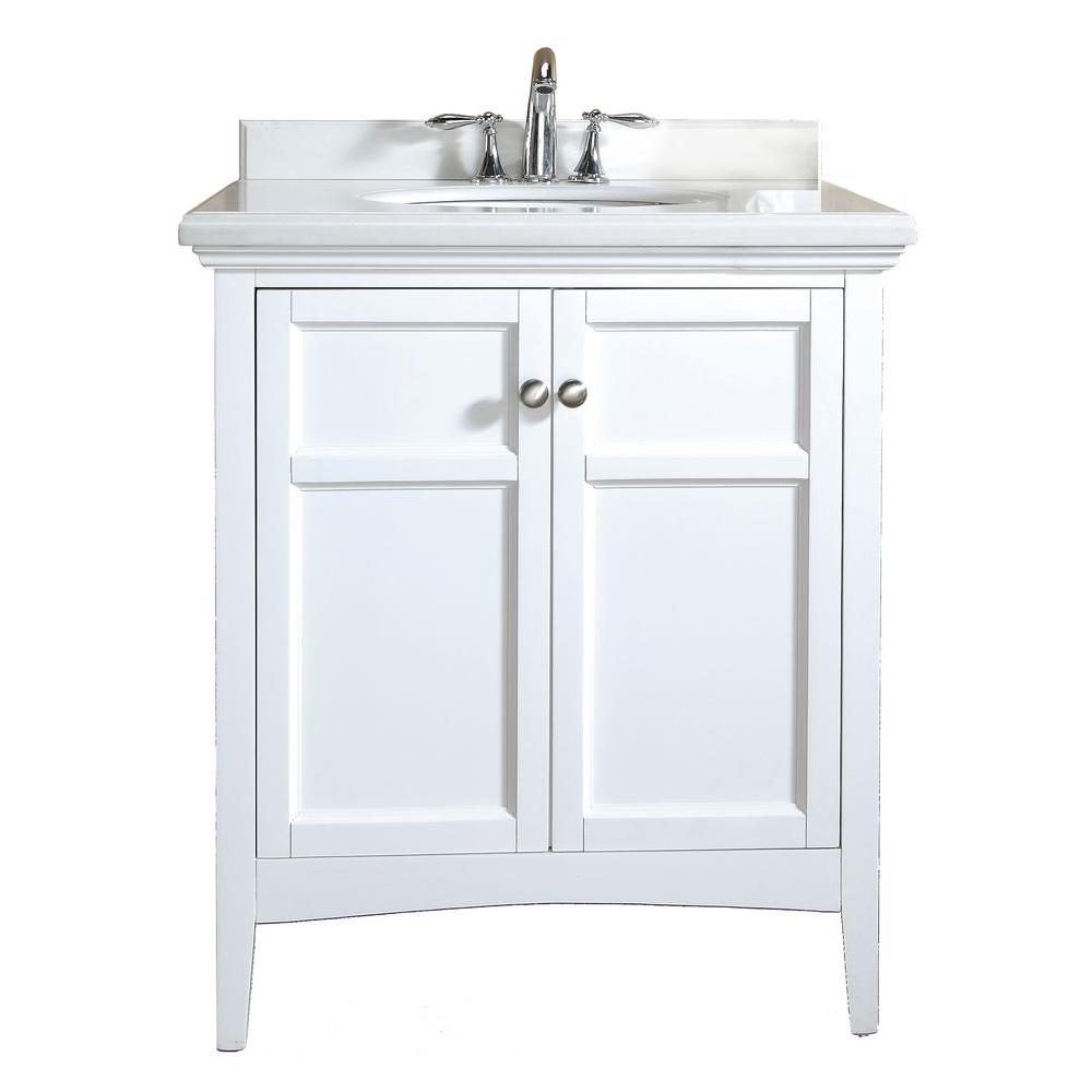 30 Inch Vanities Granite White Bathroom Bath The Campo 30 In Vanity White Lacquer With Granite Top