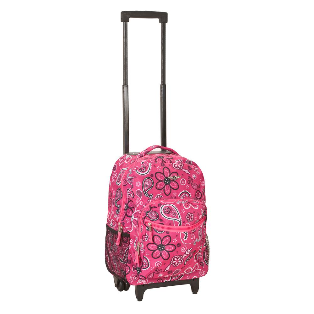 Rockland Roadster 17 in. Rolling Backpack, Bandana, Pinkbandana was $80.0 now $27.2 (66.0% off)