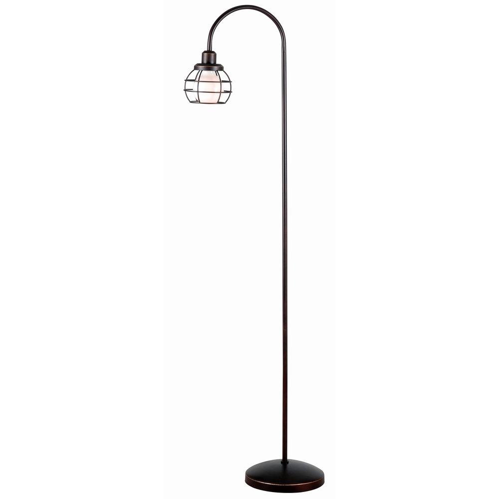 Kenroy Home 59 In Bronze Caged Floor Lamp 32703orb The Depot Kenroy Home 59 In Bronze Caged Floor Lamp