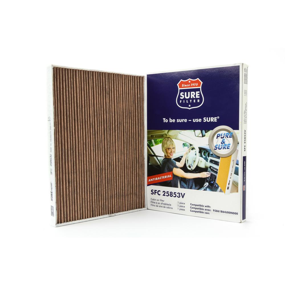 Sure Filter Replacement Antibacterial Cabin Air Filter for Wix 24200 Purolator C25853 Fram CF10731