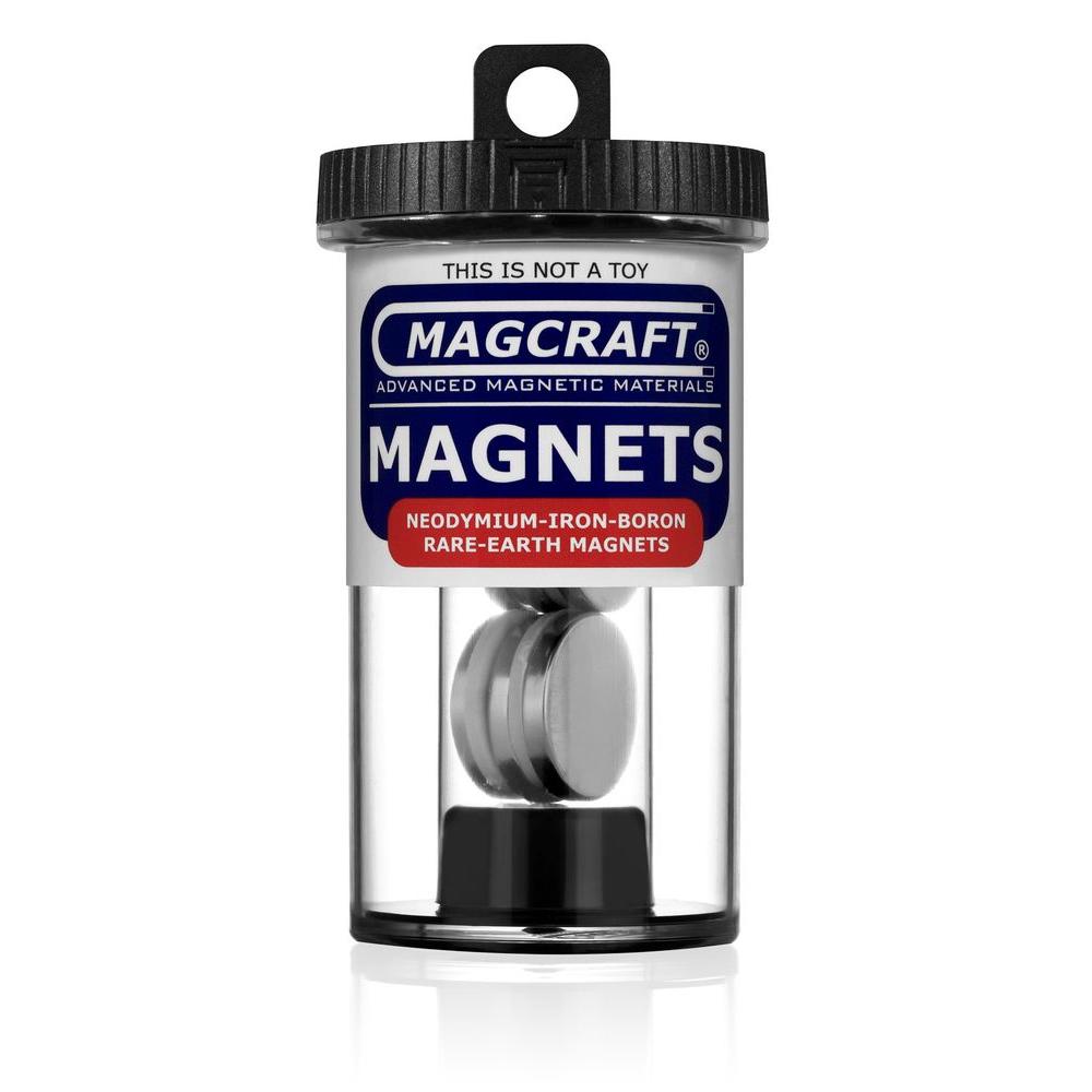 Magcraft Rare Earth 3/4 inch x 1/8 inch Disc Magnet (6-Pack) by Magcraft