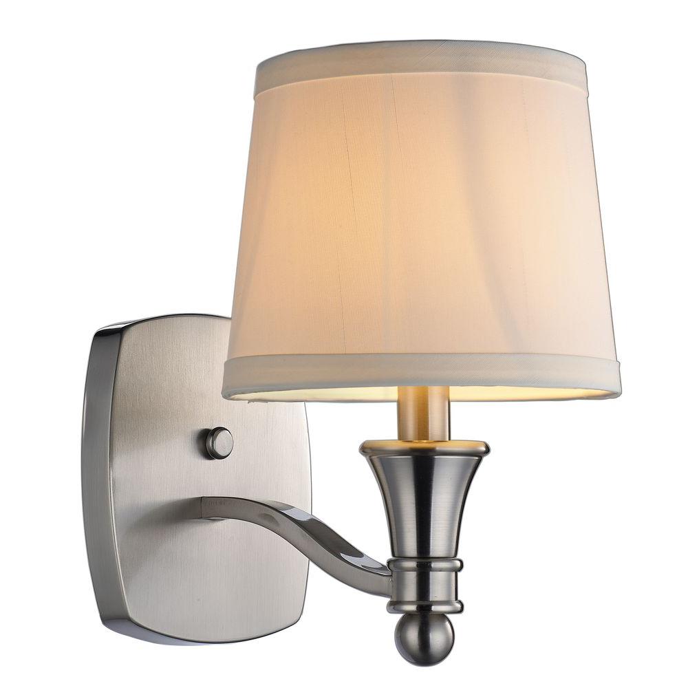 Hampton Bay Towne 1-Light Brushed Nickel Sconce was $69.0 now $17.54 (75.0% off)