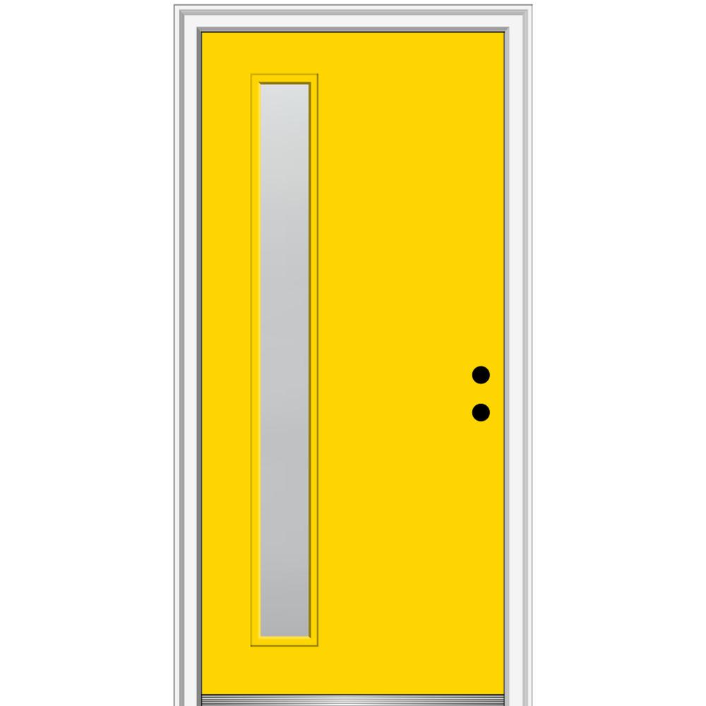 MMI Door 30 in. x 80 in. Viola Left-Hand Inswing 1-Lite Frosted Glass ...