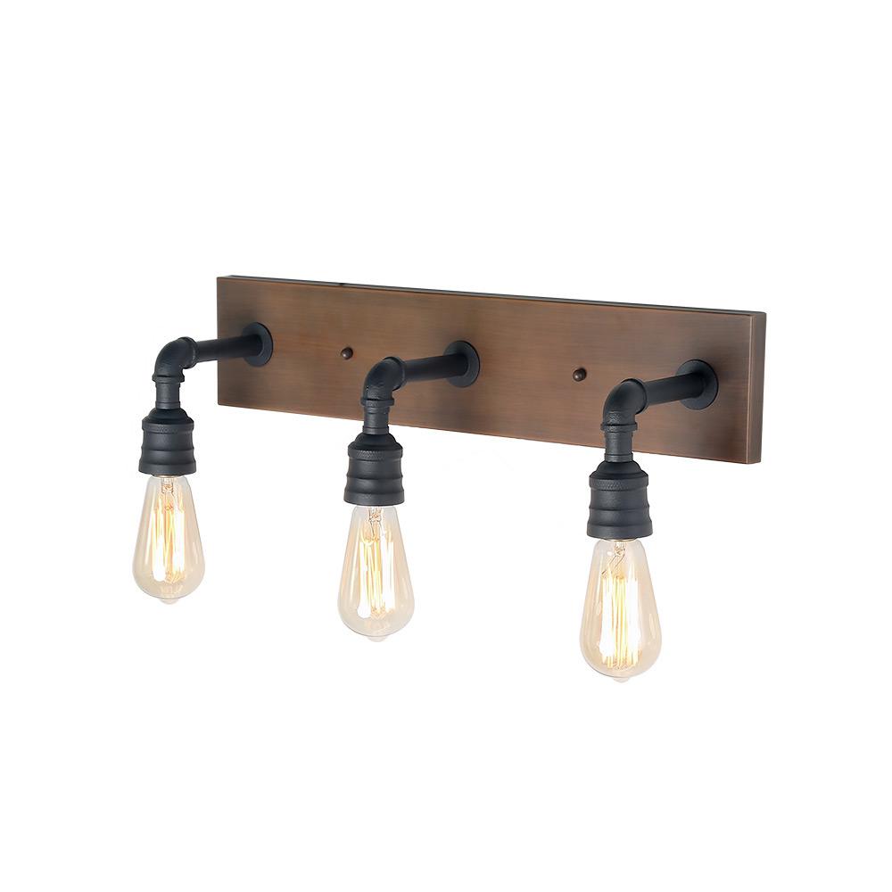 Black Vanity Lighting The Home Depot 3 Light Black Bathroom