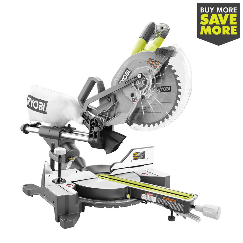 18-Volt ONE+ONE Cordless Brushless 10 in. Dual Bevel Sliding Miter Saw (Tool Only)