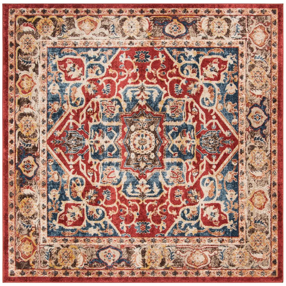 Red Safavieh Square Area Rugs The Home Depot 7 In X 6 Ft