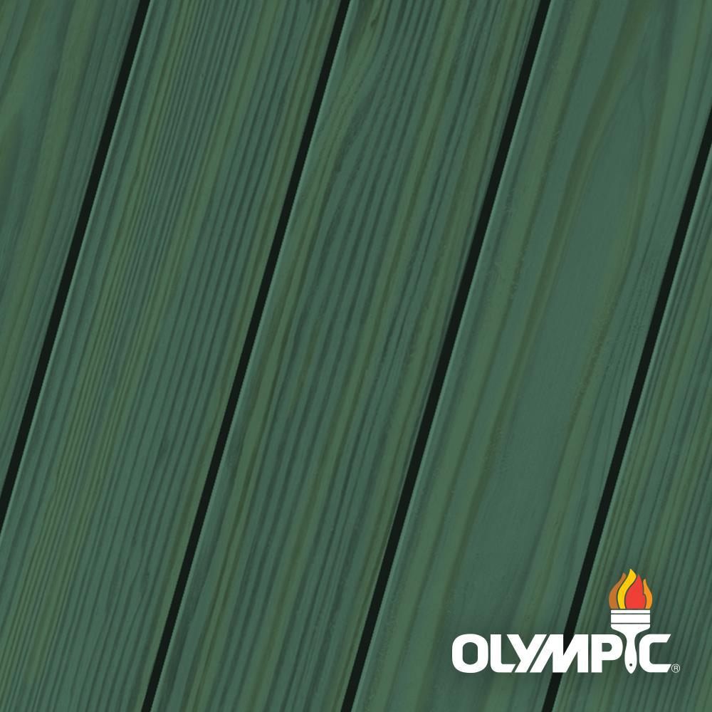 Olympic Maximum 1 Gal Alligator Green Semi Transpa Exterior Alligator Green Semi Transpa Exterior Stain And Sealant In One