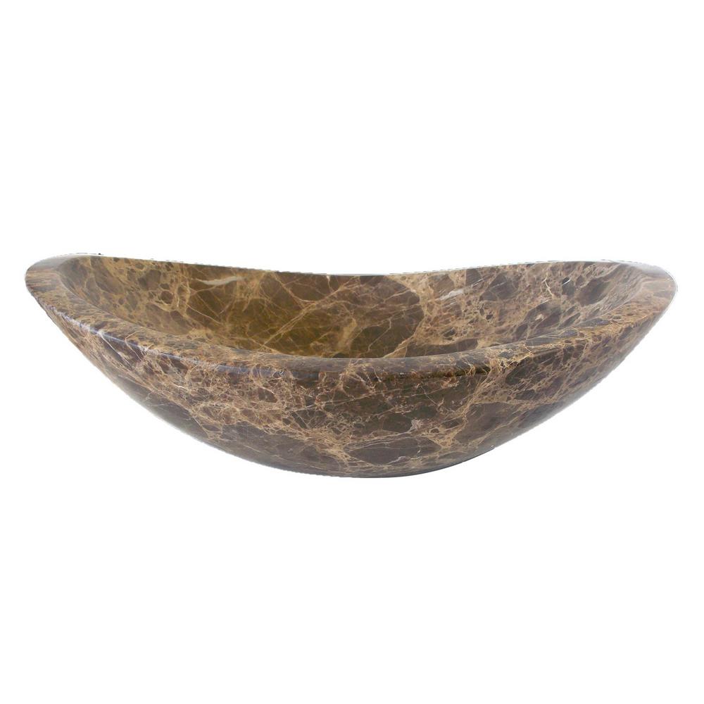 Fontaine Koi And Lilies Gl Vessel Sink Fsa Vs Psz00 The Home Stone Canoe Vessel Sink In Honed Dark Emperador Marble