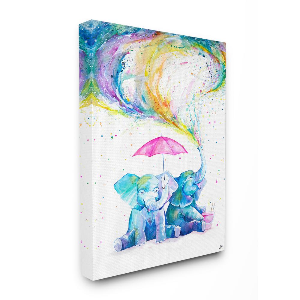XGXC Abstract Watercolors Automatic Tri-fold Umbrella Inside Print One Size