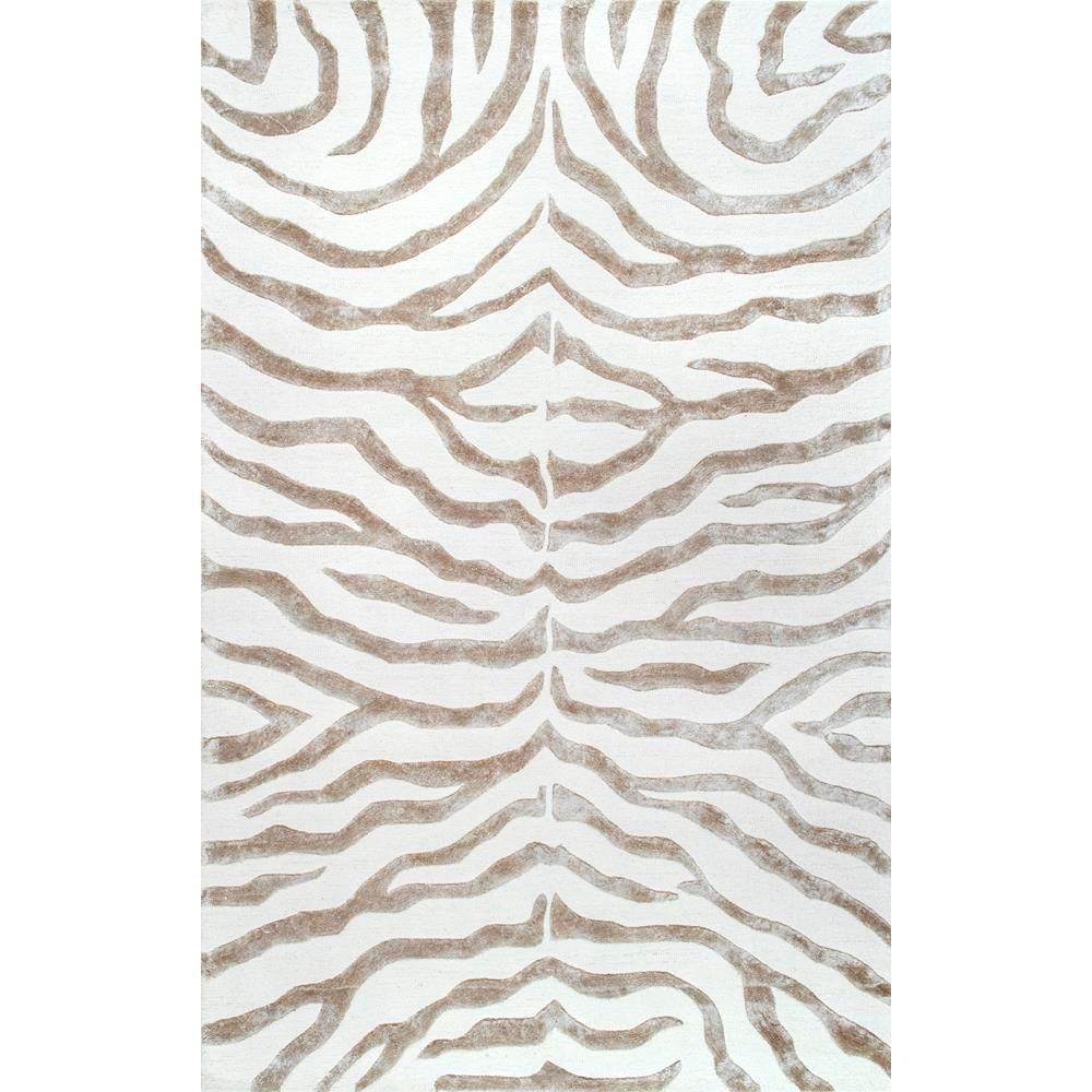 Plush Zebra Grey 9 Ft X 12 Area Rug