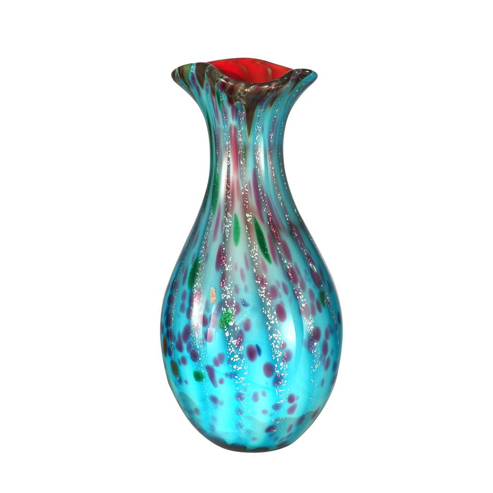 Dale Tiffany 15.5 in. Lagood Hand Blown Art Glass Vase AV12041 - The ...